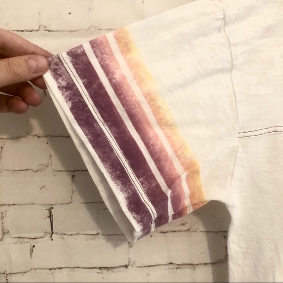 Sz S Daytrip Buckle Semi Sheer Burnout Tee Stripes - Picture 5 of 7